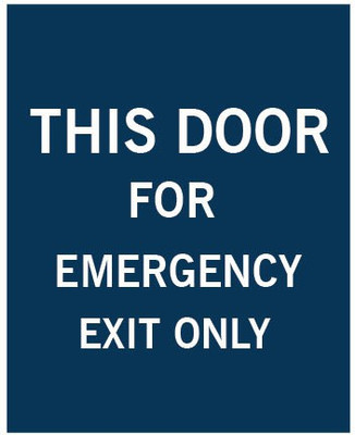 VVWV THIS DOOR FOR EMERGENCY EXIT ONLY SIGN STICKER Emergency Sign