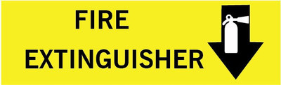 VVWV FIRE EXTINGUISHER SIGN STICKER Emergency Sign