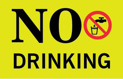 VVWV NO DRINKING SIGN STICKER Emergency Sign