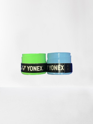 YONEX Tech 501 Grip Smooth Tacky(Green, Blue, Pack of 2)