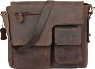 44% OFF on LEADERACHI Men Brown Messenger Bag(Pack of: 2)