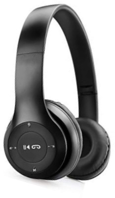 Casa Tech Foldable Wireless Headphone Sports Headphone with Mic Bluetooth Headset(Black, On the Ear)