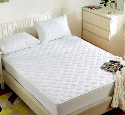 rakhi home décor Fitted King Size Waterproof Mattress Cover(White)