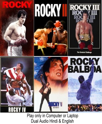 Rocky 1 to 5 & Rocky Balboa (6 Movies) in Hindi & English both play only in Computer or Laptop HD Quality without Poster(DVD Hindi)