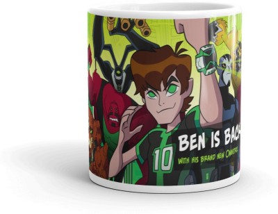 THE NK Store ben 10 with omnitrix Tea and Coffee Cup Gift for Any Occasion Tea Cups/Gift for Kids/ Cup for Friends / Cups for Coffee / Cups for Boyfriend Ceramic Coffee Mug(330 ml)