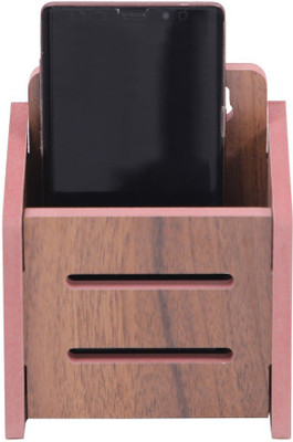 LAKHAJI 1 Compartments wood mobile stand(Brown)