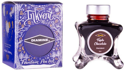 DIAMINE INKVENT BLUE EDITION TRIPLE CHOCOLATE 50 ML STANDARD Ink Bottle(Ink Color - TRIPLE CHOCOLATE Brown)