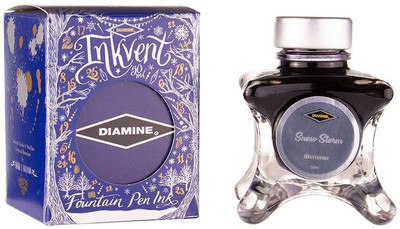 DIAMINE INKVENT BLUE EDITION SNOW STORM 50 ML SHIMMER Ink Bottle(Ink Color - Shimmer blue)