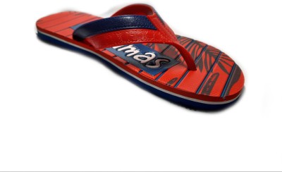 BAHAMAS Men Flip Flops(Navy, Red , 7)