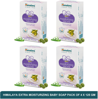HIMALAYA extra moisturizing baby soap(pack of 4)125(4 x 125 g)