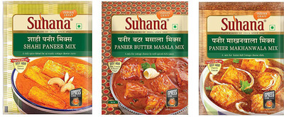 SUHANA Veg Combo - Shahi Paneer 50g x 2, Paneer Makhanwala 50g x 2, Paneer Butter 50g x 2(3 x 100 g)