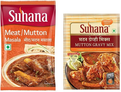 SUHANA Mutton Meat Masala 200g x 1, Mutton Gravy 80g x 1(2 x 140 g)