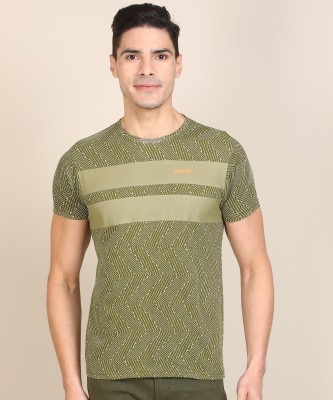 Pepe Jeans Printed Men Round Neck Green T-Shirt