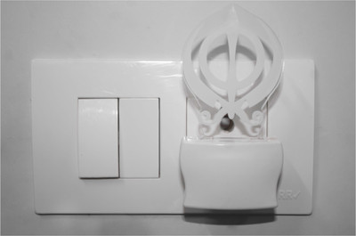 AFAST 3D Illusion Sikh's Holy Symbol Khanda LED Night Lamp Night Lamp(10 cm, White)