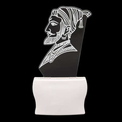 AFAST 3D Illusion Chhatrapati shivaji Maharaj Multi Colour LED Night Lamp Night Lamp(10 cm, Multicolor)