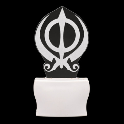 AFAST 3D Illusion Sikh Khanda Multi Colour LED Night Lamp Night Lamp(10 cm, Multicolor)