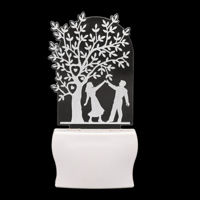 AFAST 3D Illusion Dancing Couple Multi Colour LED Night Lamp Night Lamp(10 cm, Multicolor)