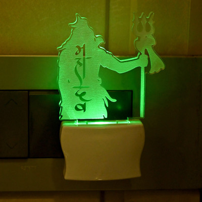 Somil 3D Illusion Effect Mahadev Multi Colour LED Night Lamp Night Lamp(10 cm, Multicolor)
