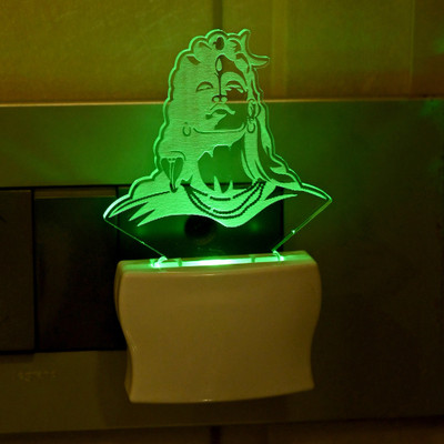AFAST 3D Illusion Effect Shive Ji Multi Colour LED Night Lamp Night Lamp(10 cm, Multicolor)
