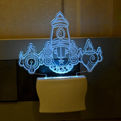 AFAST 3D Illusion Temple Multi Colour LED Night Lamp Night Lamp(10 cm, White)