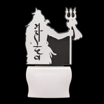 AFAST 3D Illusion Mahadev Multi Colour LED Night Lamp Night Lamp(10 cm, Multicolor)