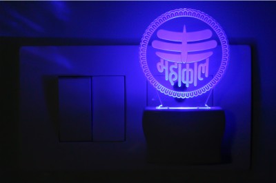 AFAST 3D Illusion Mahadev Mahakal LED Night Lamp Night Lamp(10 cm, White)