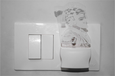 AFAST 3D Illusion ShivaJi LED Night Lamp Night Lamp(10 cm, White)