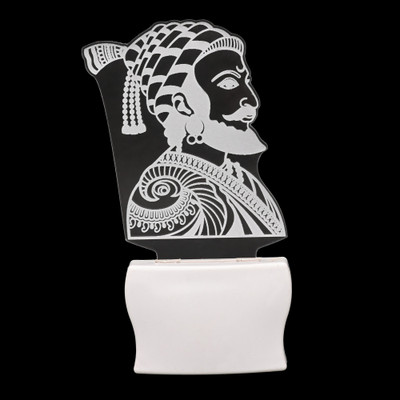 AFAST 3D Illusion Chatrapati shivaji Maharaj Multi Colour LED Night Lamp Night Lamp(10 cm, Multicolor)
