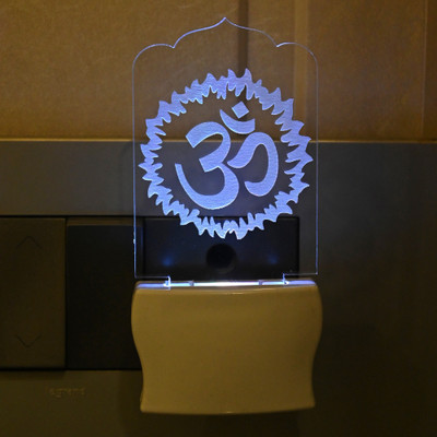 AFAST 3D Illusion Om Multi Colour LED Night Lamp Night Lamp(10 cm, Multicolor)