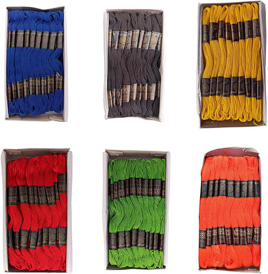 Dhruv Crafts Multicolor Thread(8 m Pack of30)