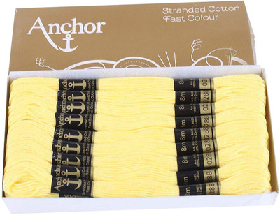 ANCHOR yellow Thread(8 m Pack of25)