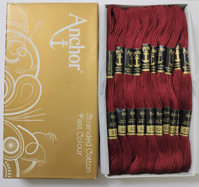 ANCHOR RED Thread(8 m Pack of25)