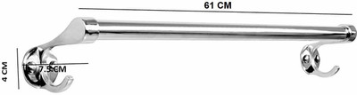LABATHWAYS 24 inch 1 Bar Towel Rod(Stainless Steel Pack of 1)
