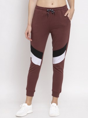 Boston Club Solid Women Maroon Track Pants