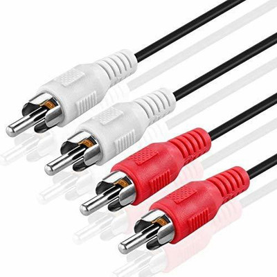 BENVIDO  TV-out Cable RC215 2 Male to 2 Male RCA 1.5m Audio Cable Black(Black, For TV)