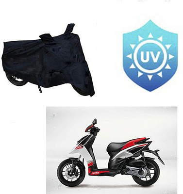 Mdstar Waterproof Two Wheeler Cover for Aprilia(SR 125, Black)