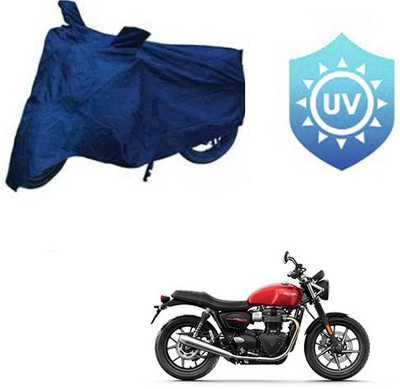 RPSENTTERPR Waterproof Two Wheeler Cover for Triumph(Twin spark, Blue)