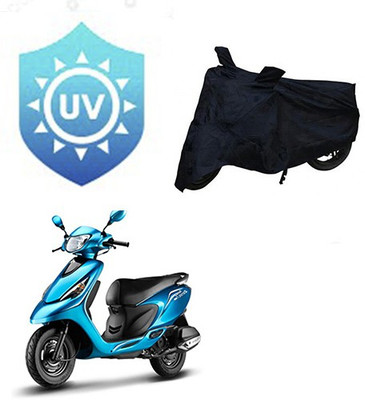 SRENTERPRISES Two Wheeler Cover for TVS(Zest, Black)