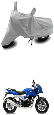 Toy Ville Two Wheeler Cover for Bajaj(Pulsar 200 NS DTS-i, Silver)