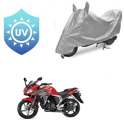 SRENTERPRISES Two Wheeler Cover for Yamaha(Fazer, Silver)