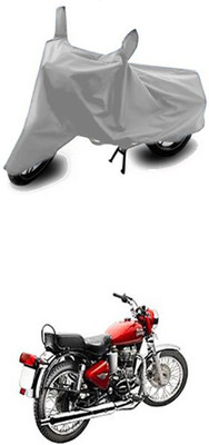 Toy Ville Two Wheeler Cover for Royal Enfield(Silver)