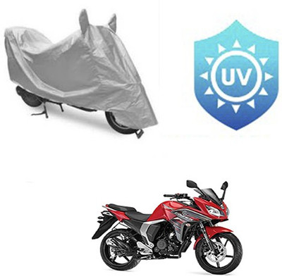 SRENTERPRISES Two Wheeler Cover for Yamaha(Fazer, Silver)