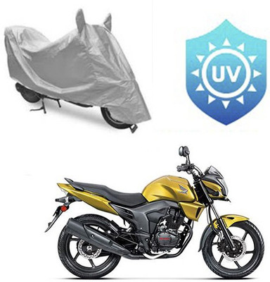 RPSENTTERPR Waterproof Two Wheeler Cover for Honda(CB Trigger, Silver)