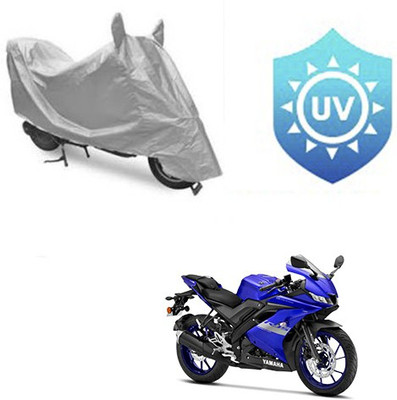 RPSENTTERPR Waterproof Two Wheeler Cover for Yamaha(R15 V3, Silver)