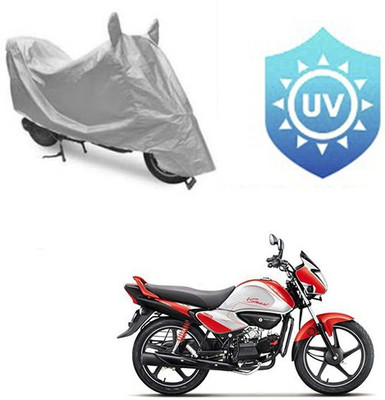 RPSENTTERPR Waterproof Two Wheeler Cover for Hero(Splendor I Smart, Silver)