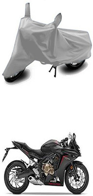 Toy Ville Two Wheeler Cover for Honda(CBR 650F, Silver)