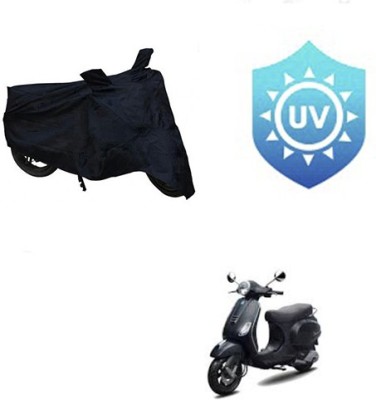 MMSSTAR Waterproof Two Wheeler Cover for Piaggio(Vespa LX, Black)