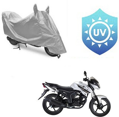 SRENTERPRISES Two Wheeler Cover for Yamaha(SZ-S, Silver)