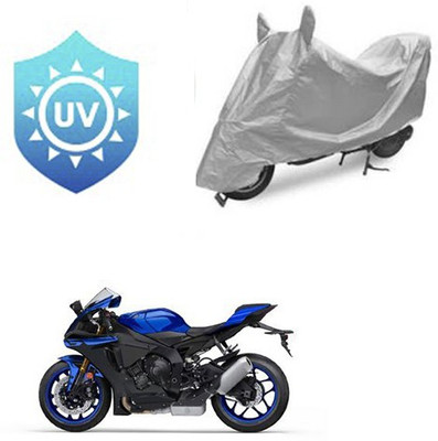 SRENTERPRISES Two Wheeler Cover for Yamaha(YZF R1, Silver)