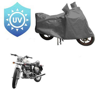 RPSENTTERPR Waterproof Two Wheeler Cover for Royal Enfield(Bullet 350, Grey)